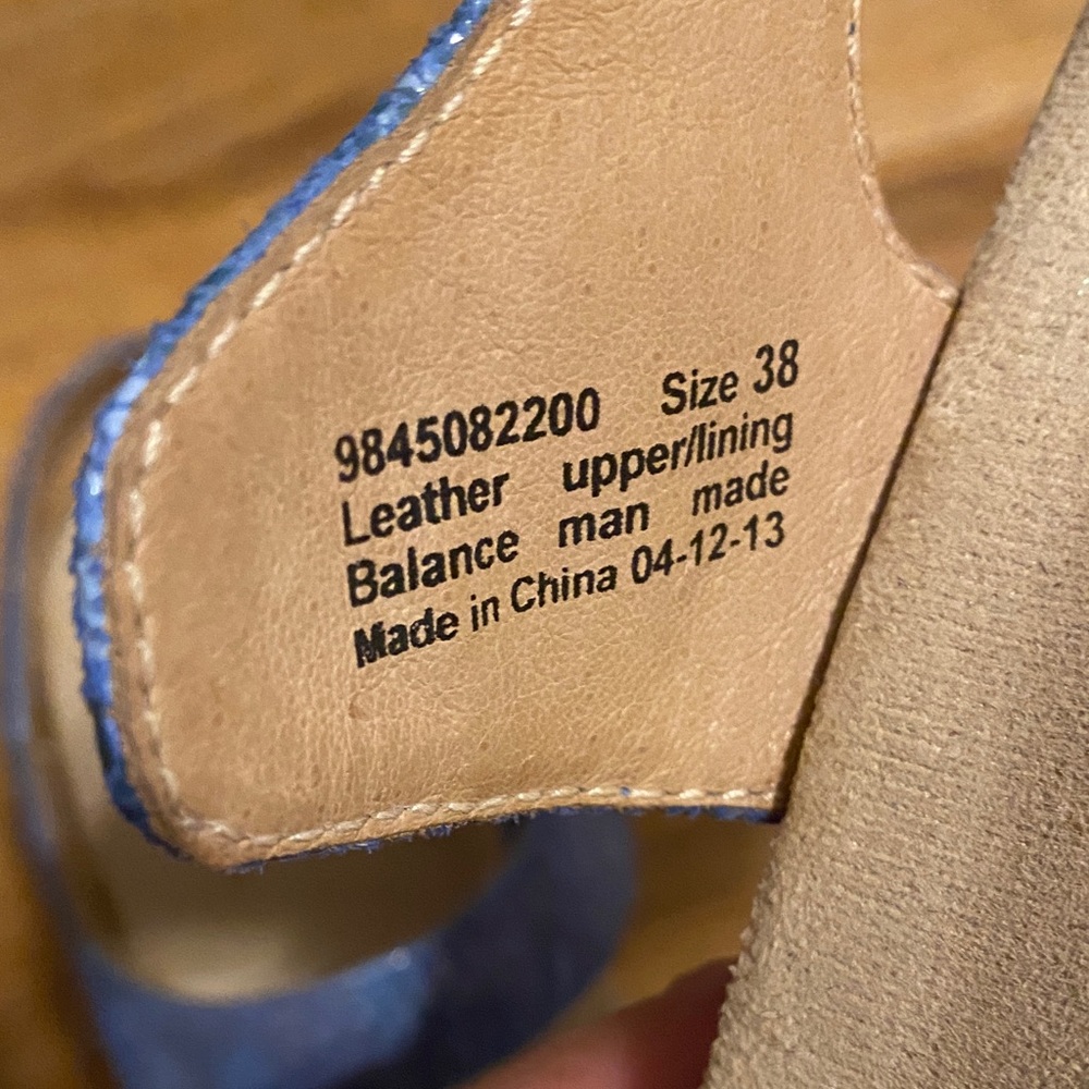 Dansko Blue Textured Sandals - Picture 6 of 7